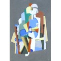 After Georges Valmier (French, 1885-1937): a Cubist pochoir print, with printed signature and date '... 