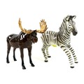 A Beswick Zebra, number 845, 18cm high and a Beswick Moose, in dark brown gloss, designed by Arthur ... 