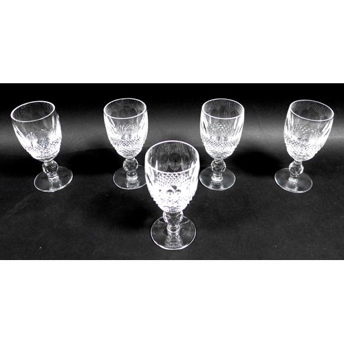 47 - A collection of fourteen Waterford Colleen pattern glasses and other glassware, comprising seven sma... 