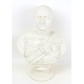 A Victorian Parian bust of Prince Albert Edward, raised upon a circular socle, with impressed marks ... 