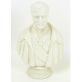 A 19th century Copeland Parian ware Duke of Wellington bust, with impressed marks to its back, 'Comt... 