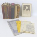 A collection of books and ephemera relating to Richard Jefferies and naturalism, including a page fr... 