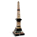 A 19th century specimen marble obelisk, in Grand Tour style, formed from eleven different types of m... 