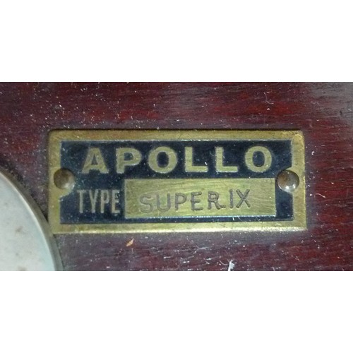 314 - A 1920's Apollo Super IX cabinet gramophone, with deep tone resonator, British patent number 171299,... 