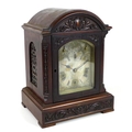 A late 19th century German mahogany cased mantel clock, by Winterhalder & Hofmeier, Schwaerzenbach, ... 