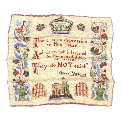 102 - A group of military and commemorative items and ephemera, comprising a silk handkerchief commemorati... 