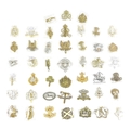 A collection of forty-five WWI and later British Army Yeomanry and other regimental badges, includin... 