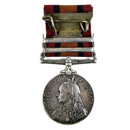 117 - A South Africa Boer War Medal, awarded to Corporal Walter Shires, 7798, Vol: Coy Cheshire Regiment, ... 
