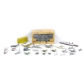 A collection of Dinky Toys and other die-cast model aircraft, including Dinky Toys Meteor 70E with o... 