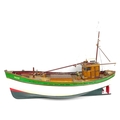 A large scale wooden remote control model boat, Gt. Yarmouth Rose, 88 by 24 by 60cm high.