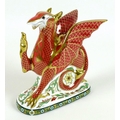 A Royal Crown Derby commemorative paperweight, modelled as 'Welsh Dragon', To celebrate the Marriage... 