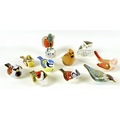 A group of ten small Royal Crown Derby paperweights, all modelled as birds, comprising 'Waxwing', ex... 