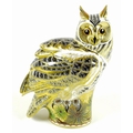 A Royal Crown Derby Prestige paperweight, modelled as 'Long Eared Owl', limited edition 285/300, las... 