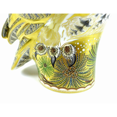 48 - A Royal Crown Derby Prestige paperweight, modelled as 'Long Eared Owl', limited edition 285/300, las... 