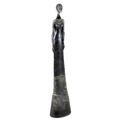 A modern sculpture, modelled as an African woman, impressed TF, 67cm high.