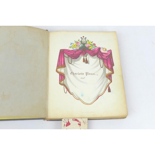 92 - A 19th century commonplace book, created by Charlotte Pleace with 116 pages of entries dating from 1... 