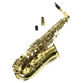 A modern Diamond Artiste brass saxophone, main body 19 by 11 by 59.5cm long, with fitted hard case.