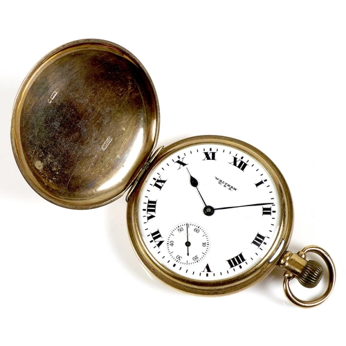 105 - An American Waltham 9ct gold full hunter pocket watch, circa 1924, keyless wind, 'No. 625' grade, th... 