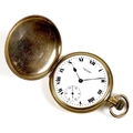 An American Waltham 9ct gold full hunter pocket watch, circa 1924, keyless wind, 'No. 625' grade, th... 