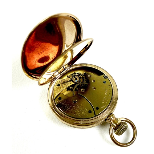 115 - A group of three pocket watches and two wristwatches, comprising an American Waltham gold plated ope... 