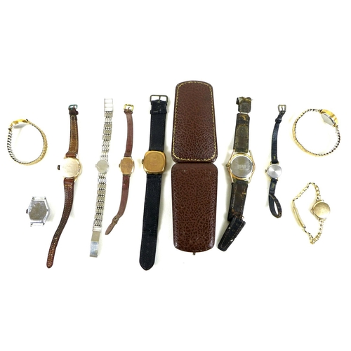 118 - A group of eleven Edwardian and later lady's and gentleman's wristwatches, comprising an Art Deco 9c... 