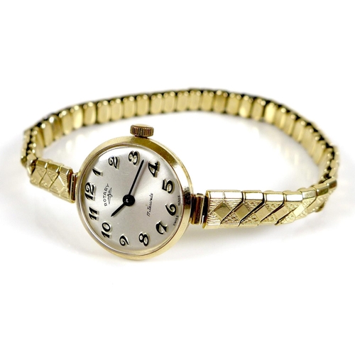 119 - A group of three lady's wristwatches, comprising a 9ct gold Cyma Cymaflex with silvered dial, gold R... 