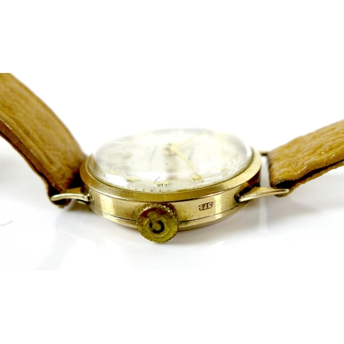 119 - A group of three lady's wristwatches, comprising a 9ct gold Cyma Cymaflex with silvered dial, gold R... 