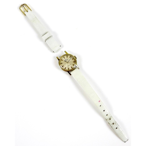 120 - An Omega Geneve gold plated lady's wristwatch, circa 1970, ref. 511346, circular silvered dial, gold... 