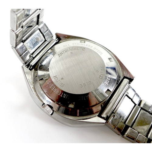 123 - A Delvina Geneve Automatic stainless steel cased gentleman's wristwatch, circa 1960s, rounded rectan... 