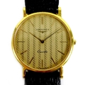 A Longines Quartz gentleman's wristwatch, circa 1980s, gold plated and steel backed, model 761-6235,... 
