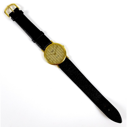 126 - A Longines Quartz gentleman's wristwatch, circa 1980s, gold plated and steel backed, model 761-6235,... 