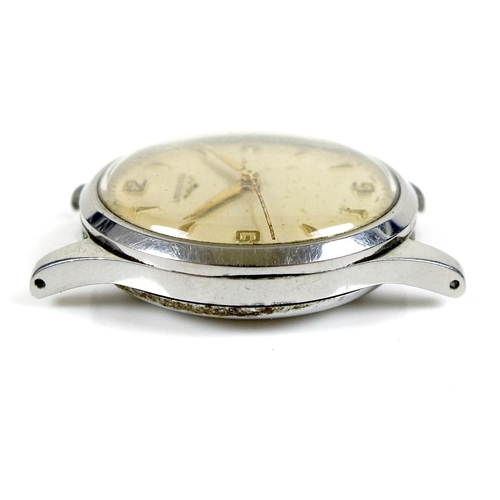 133 - A Longines stainless steel gentleman's wristwatch, ref. 4585, circa 1950s, circular champagne dial w... 