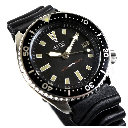 137 - A Seiko Automatic Scuba Divers stainless steel gentleman's wristwatch, model 7007-700 A1, circular b... 