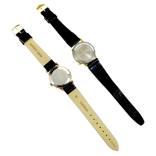 138 - Two vintage gentleman's gold plated wristwatches, comprising a Bulova Accutron, Series 218 Date, cir... 