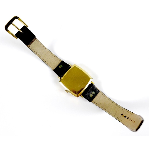 148 - A Buren Intra-Matic Westminster 18ct gold cased gentleman's wristwatch, late 1960s, the rectangular ... 