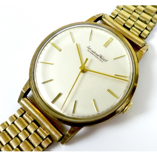 149 - An IWC International Watch Co Schaffhausen 9ct gold cased gentleman's wristwatch, circa 1965, signed... 