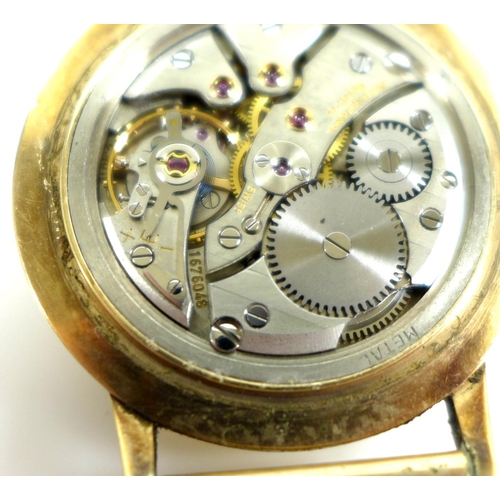 149 - An IWC International Watch Co Schaffhausen 9ct gold cased gentleman's wristwatch, circa 1965, signed... 