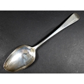 A George III silver old English pattern table spoon, with indistinct monogram to its finial, Samuel ... 