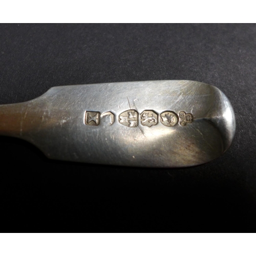 72 - A large selection of Georgian and later silver teaspoons, including a set of six fiddle pattern spoo... 