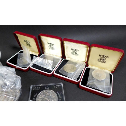 81 - A large collection of coins, including 20th century commemorative crowns and coins, mostly GB and Co... 