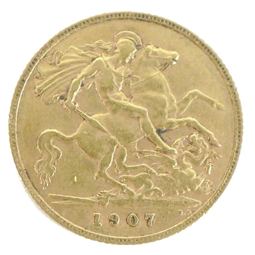 84 - An Edward VII gold half sovereign, 1907.