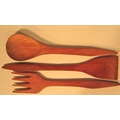 Set of wooden fork, spoon and spatula from Cuba. New
