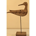Rustic wood bird on stand. 40 x 25cm. New