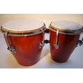 Double Indian Tabla drum. Made from semi-hardwood with adjustable drum skin. 32 x18cm. New