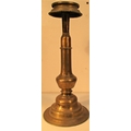 Nepalese brass candle stick. The oil dish on the top would easily hold a church candle.  48 x 20cm E... 