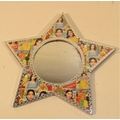 Star shaped film star mirror. 24 x 24cm. New