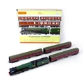 A Hornby OO gauge Tornado Express model train set, with locomotive, tender, three carriages, and ori... 