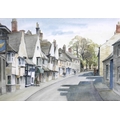 Gladys Rees Teesdale (British, 1898-1985): ‘View Down St Paul’s Street, Stamford’, watercolour, sign... 