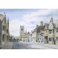 Gladys Rees Teesdale (British, 1898-1985): ‘View Down St Martin’s, Stamford', watercolour, signed an... 