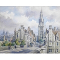 Wilfrid Rene Wood (British, 1888-1976): a view of Stamford, depicting the ‘Town Bridge’ (No 1), wate... 